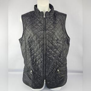 Bogner Women's Diamond Quilted Lightweight Vest Black Size 12